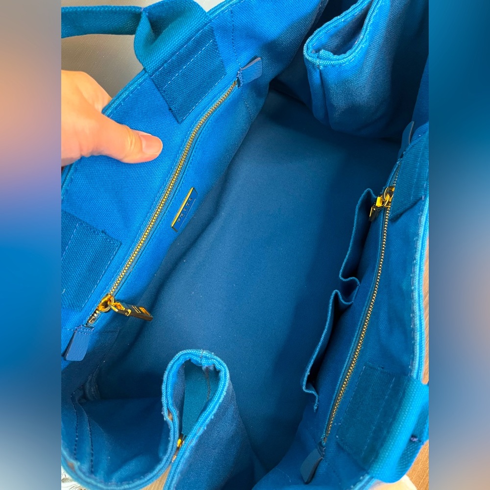 PRADA Canapa Large size Blue Color - Picture 5 of 10